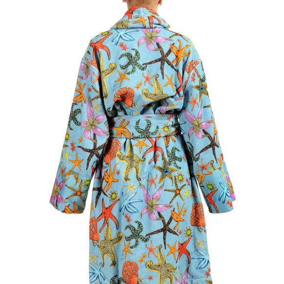 Versace Women's Multi-Color 100% Cotton Belted Bathrobe US L IT 44 - Picture 3 of 5